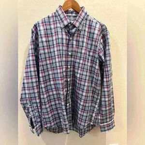Peter Millar plaid button up shirt size large